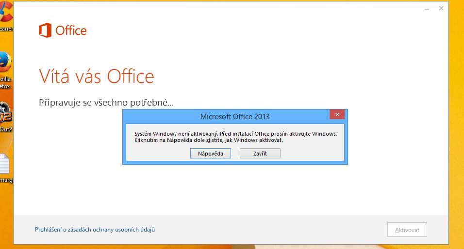 Jak aktivovat MS Office 2013?