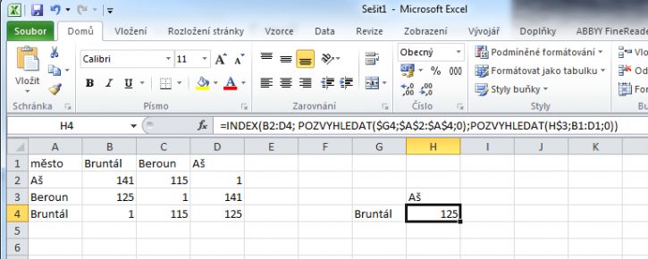 Excel Jak Vrátit číslo Sloupce Nebo řádku 9534