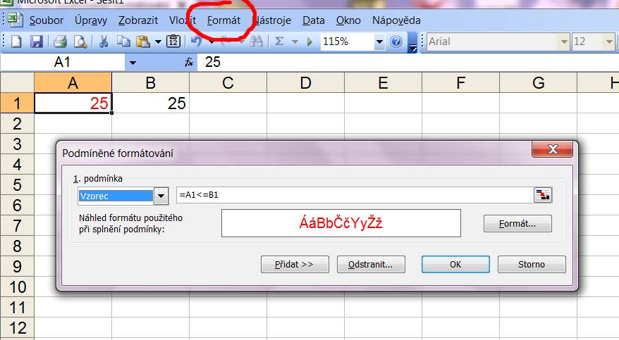 Excel Podmíněné Formátování 6885